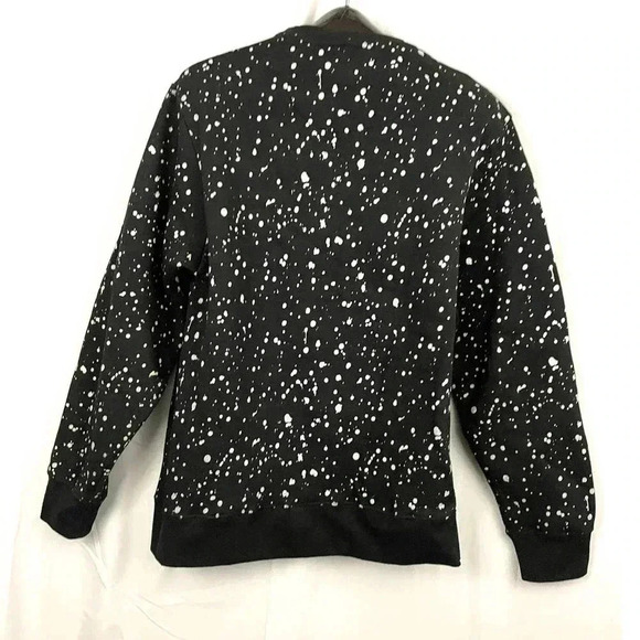 Black Women's Pullover Sweater SMALL Paint Splotted One Point One - Picture 2 of 12